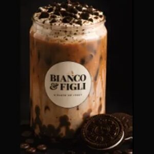Mocha Latte with Cookies and Cold Foam